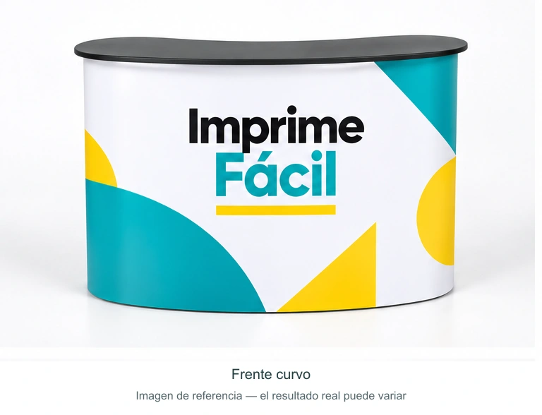 Mockup ilustrativo: Mesa degustadora curva