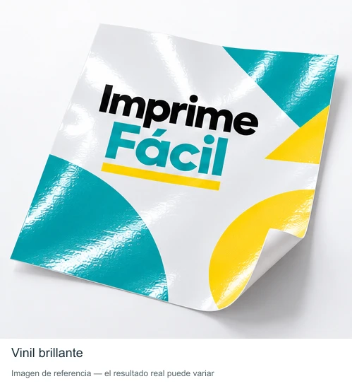 Mockup ilustrativo: Vinil adhesivo impreso
