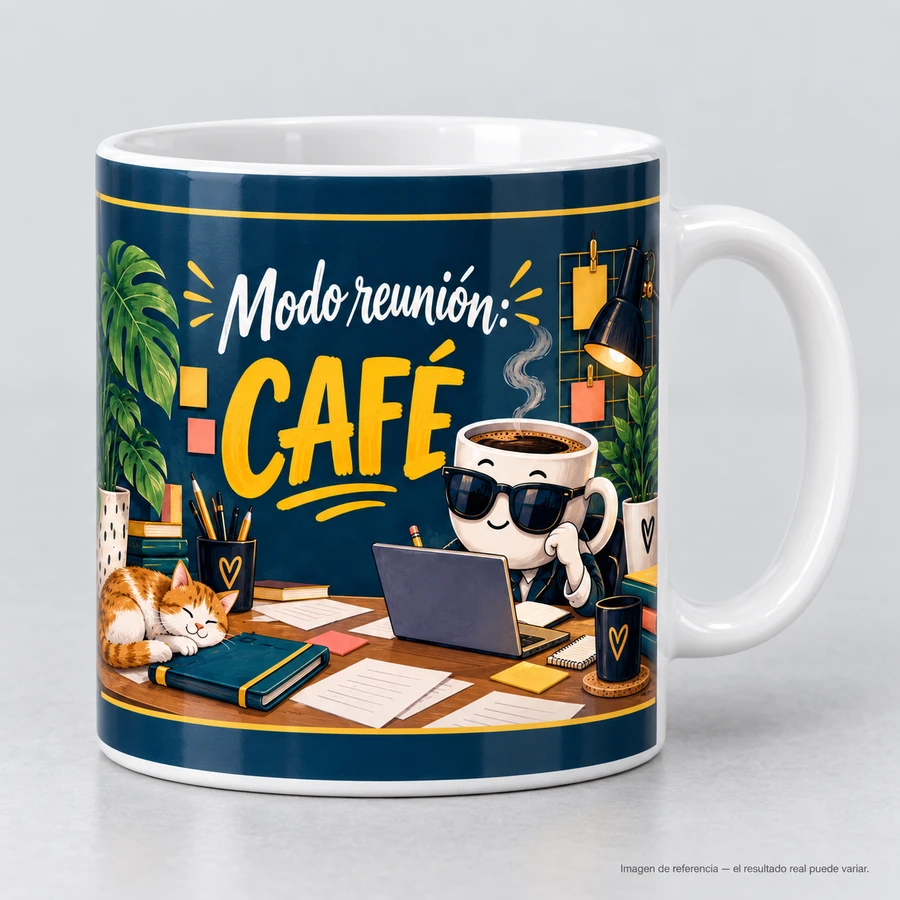Mockup ilustrativo: Modo reunión: CAFÉ
