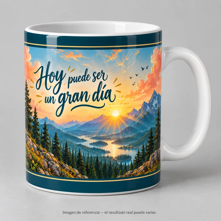 Mockup ilustrativo: Hoy puede ser un gran día