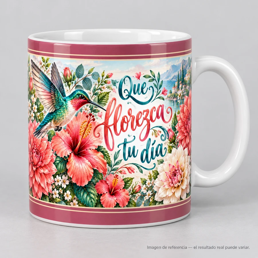 Mockup ilustrativo: Que florezca tu día