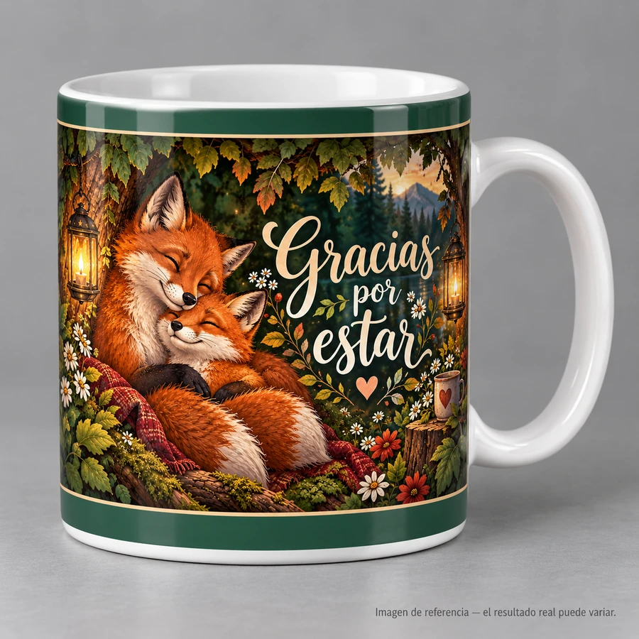 Mockup ilustrativo: Gracias por estar