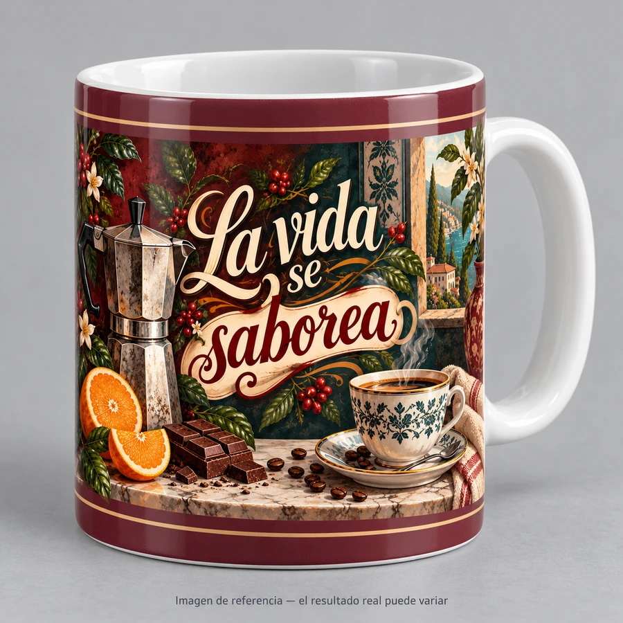 Mockup ilustrativo: La vida se saborea
