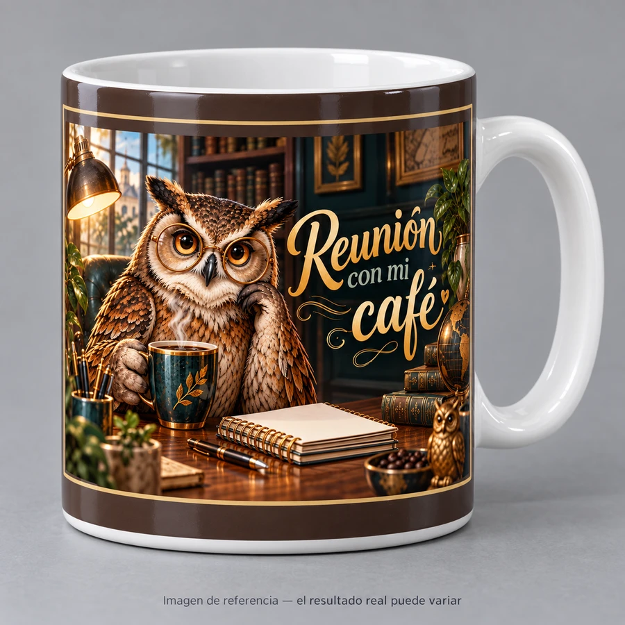 Mockup ilustrativo: Reunión con mi café