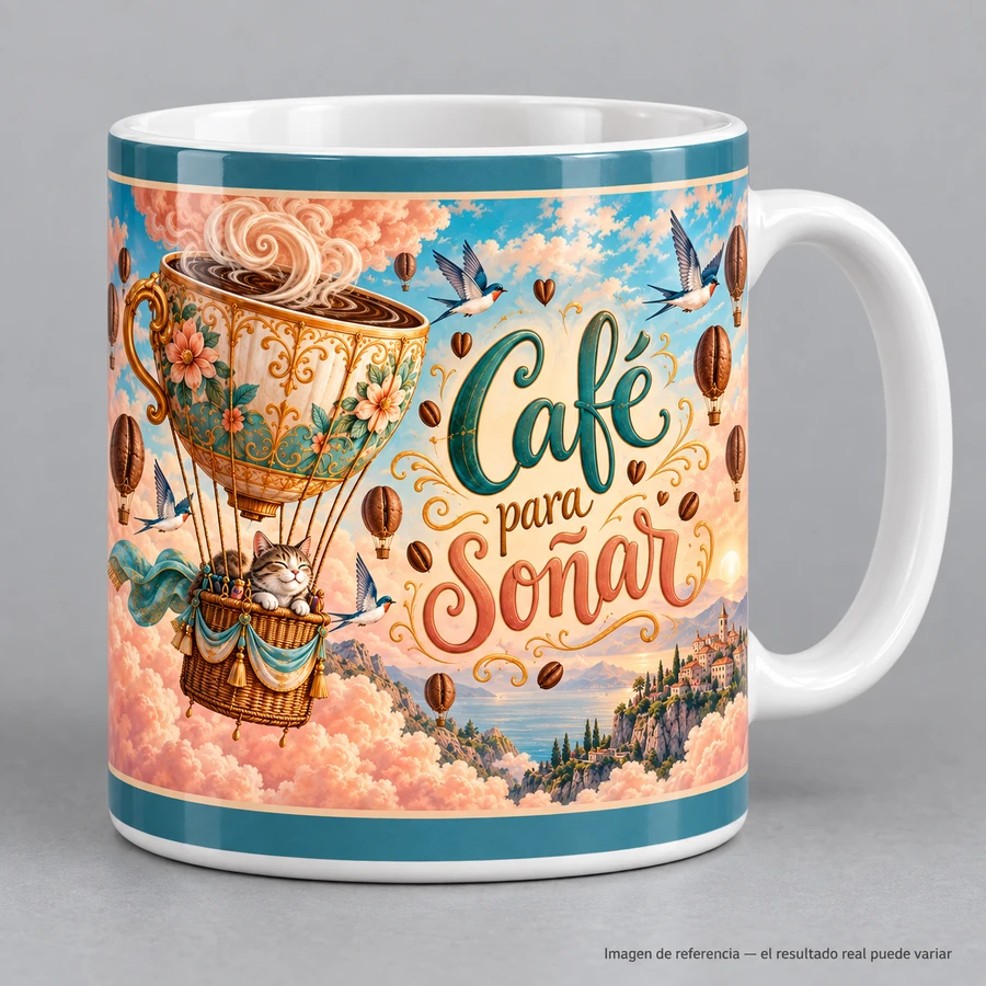 Mockup ilustrativo: Café para soñar