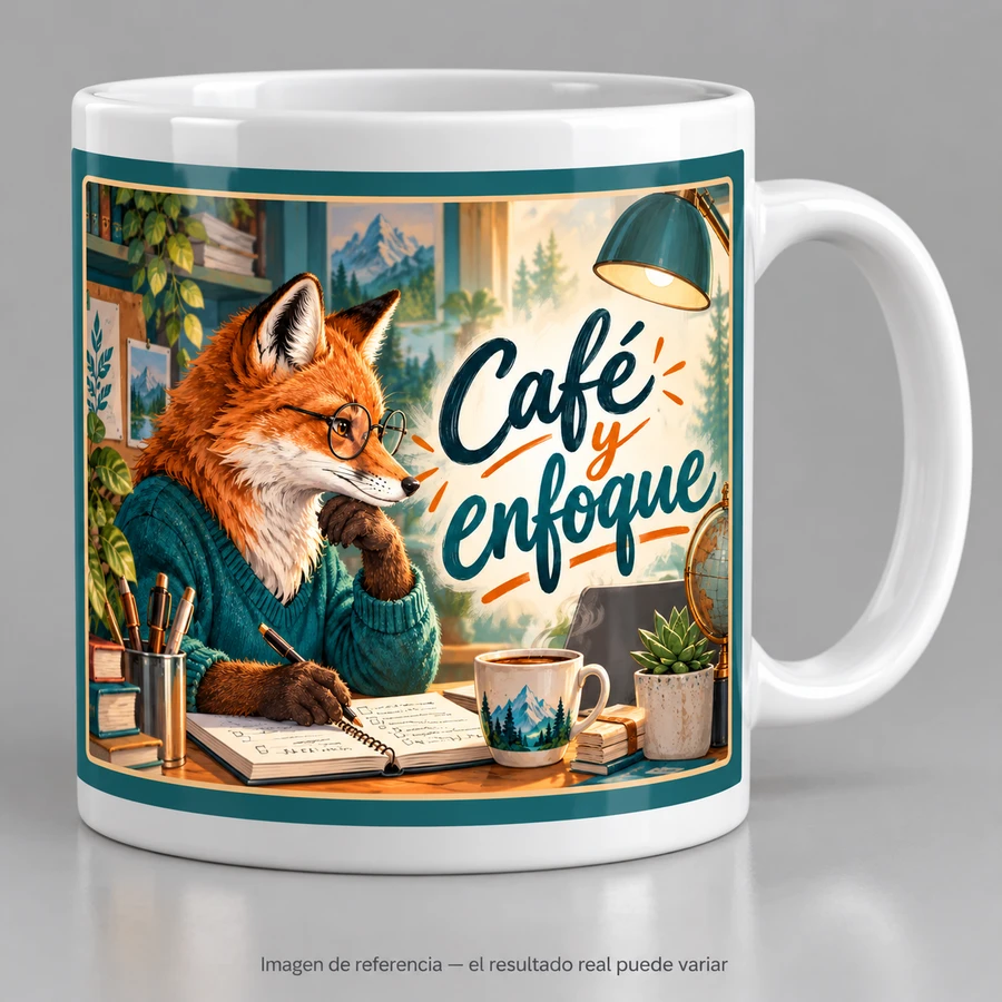 Mockup ilustrativo: Café y enfoque