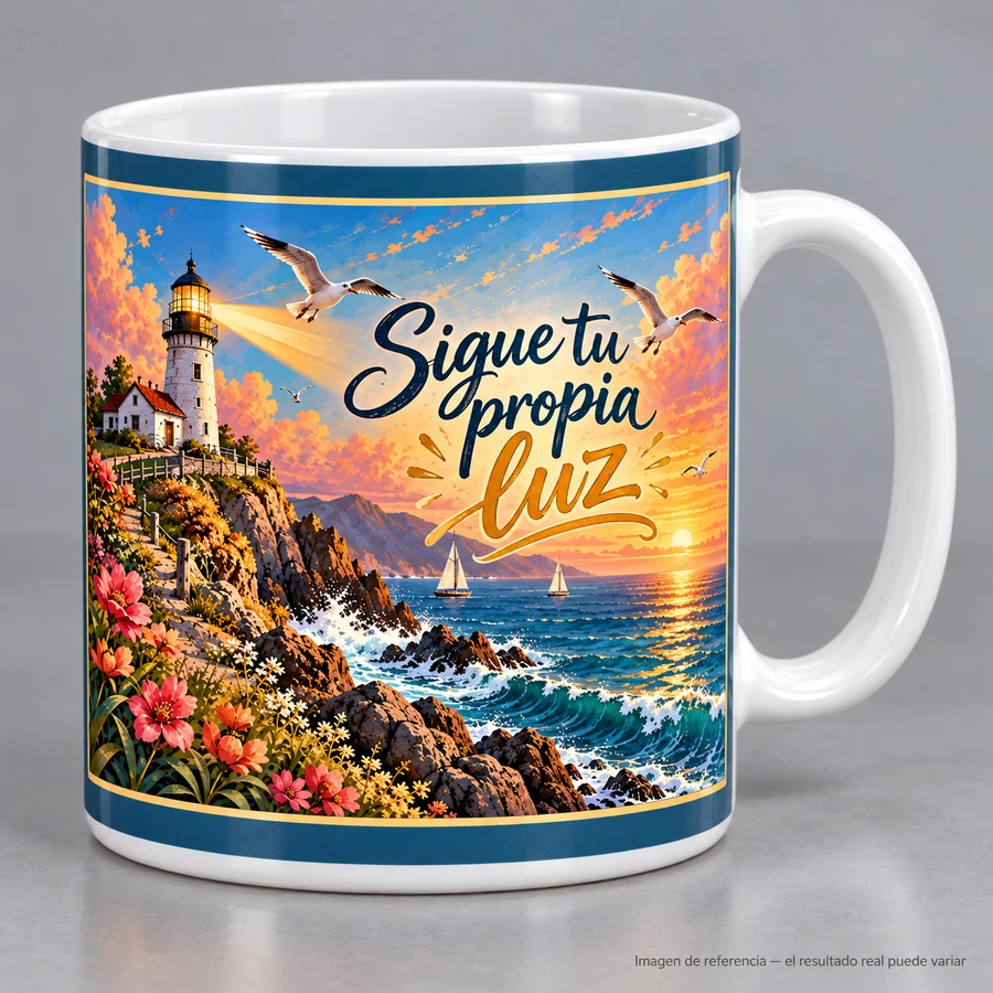 Mockup ilustrativo: Sigue tu propia luz