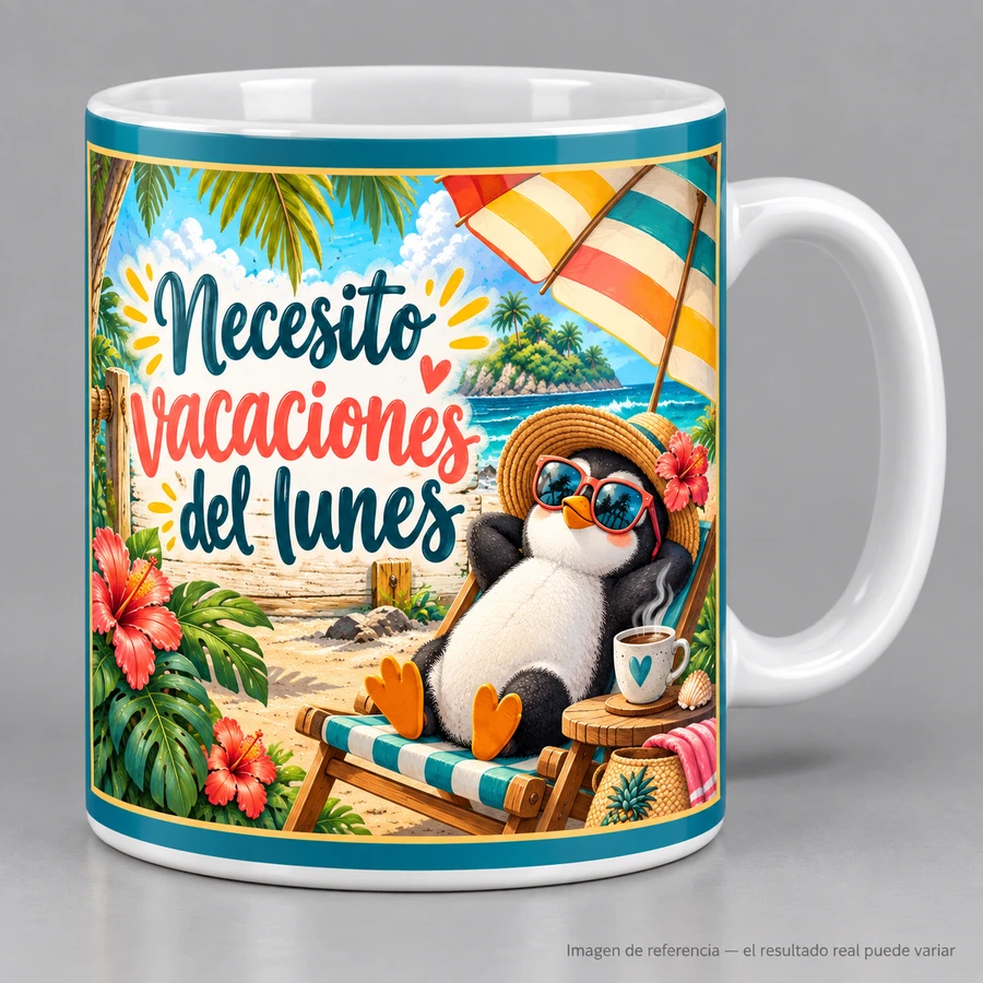 Mockup ilustrativo: Necesito vacaciones del lunes