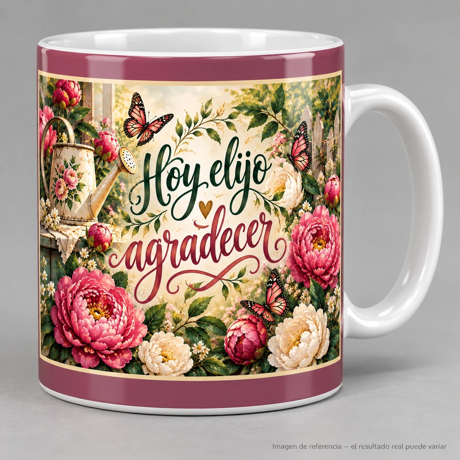 Mockup ilustrativo: Hoy elijo agradecer