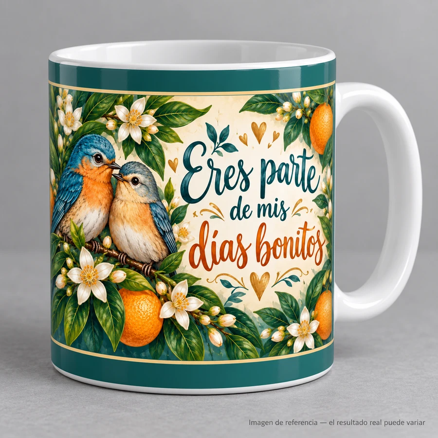 Mockup ilustrativo: Eres parte de mis días bonitos