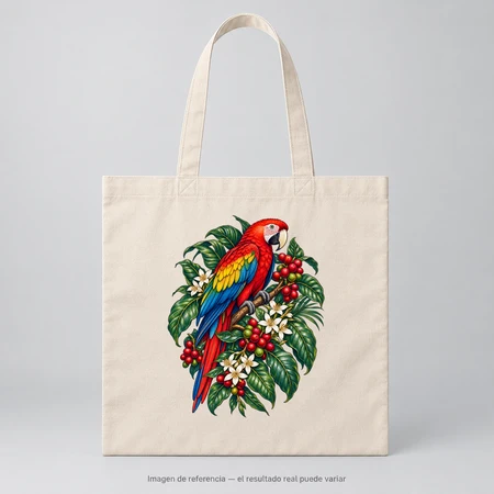 Mockup ilustrativo: Guacamaya de cafetal
