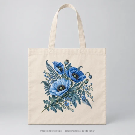 Mockup ilustrativo: Botánica en azul